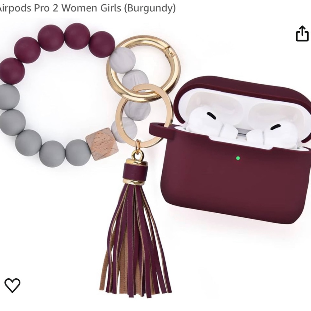 Burgundy AirPods Pro 2 case-Never been open